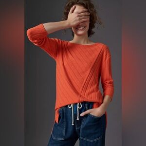 Anthropologie Maeve NWT Devine Classy Casual Asymmetrical Long Sleeve Tunic Top